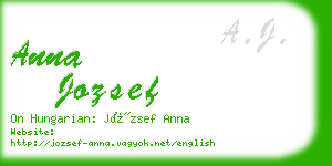 anna jozsef business card